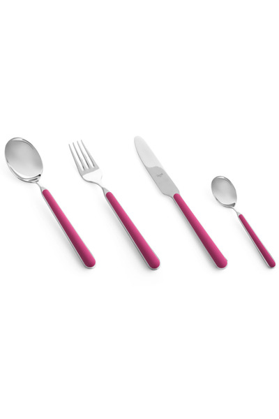 Mepra Fantasia Rosa 4mm Paslanmaz Çelik 72 Parça 12 Kişilik Çatal Kaşık Bıçak...