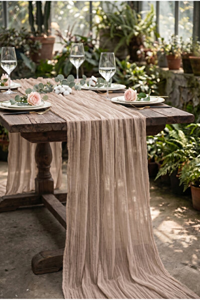 Soft Kare Bohemian Tulle Runner Tablecloth – Elegant Sophistication and Moder...