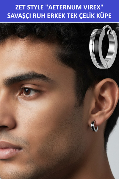 ZETCONCEPT Zet Style Aeternum Virex – Warrior Spirit Men's Steel Hoop Single ...