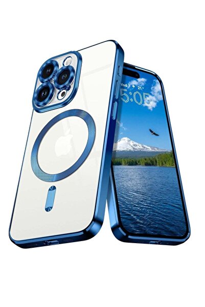 ELTRAZONE iPhone 15 Pro Magnetic Clear Case – Transparent Electroplated Desig...