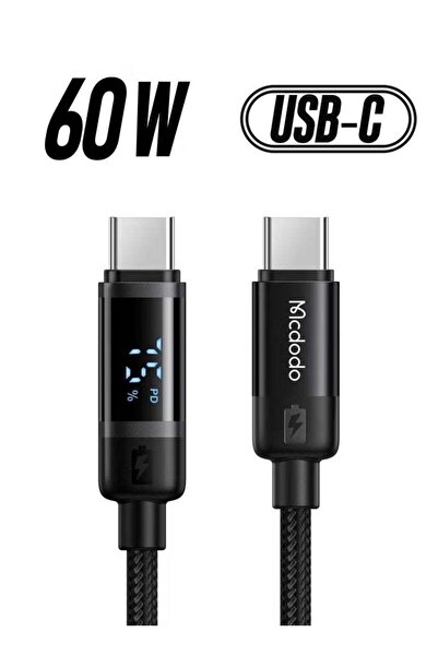 Mcdodo BAT Series USB-C to USB-C 60W PD Fast Charging Cable with LED Display ...