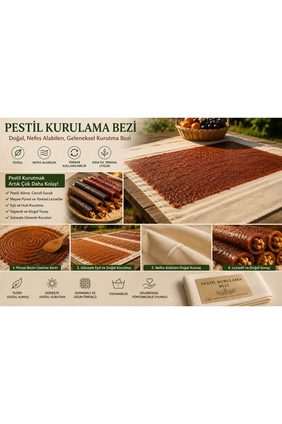 Magiclady Pestil Kurulama Bezi – Doğal Nefes Alabilen Ham Bez | Pestil, Köme ...