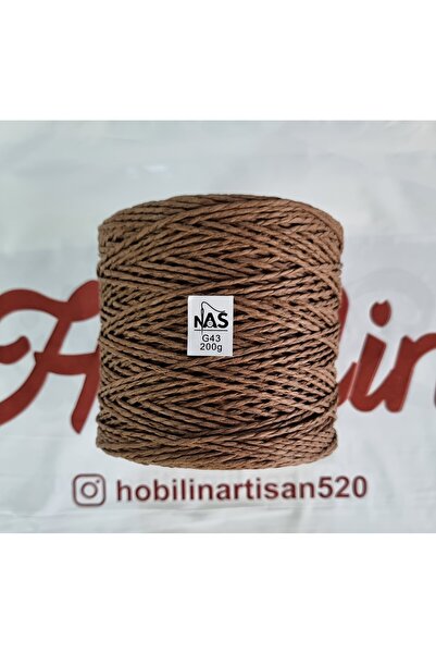 Nas Sarılmış Kağıt İp (Yumuşatılmış Kağıt İp) 175gr-200 gr - G43 Koyu Kahverengi