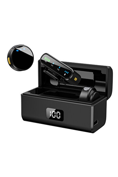 upTech ασύρματα μικρόφωνα UPW-M9MAX με θήκη φόρτισης, USB-C, 2.4GHz, μαύρο