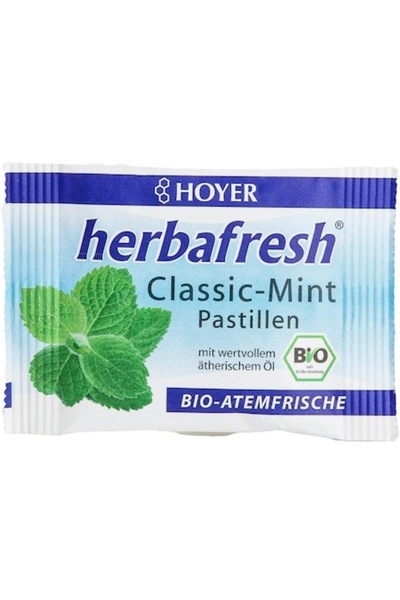 Hoyer Pastile de mentă pentru respirație proaspătă Herbafresh Classic Organic...