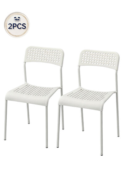 Cady One Plastic Chair (2 Pack) with Excellent Ventilation Perforated Back, L...