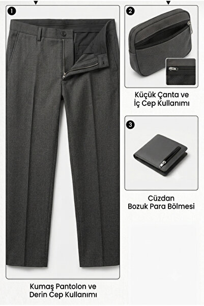 RuzgarHome Pantalon Fermuarı Siyah 20 Cm