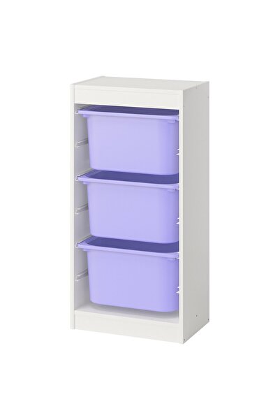 Trofast storage combination, white/purple, 46 x 30 x 94 cm