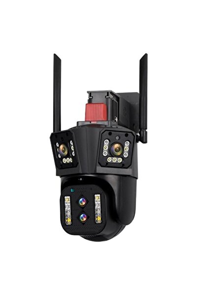 Velaris Cameră de supraveghere WiFi triplă 4MP HD IP66 cu rotație inteligentă...