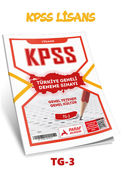 Paraf Akademi Türkiye Geneli KPSS Lisans Deneme Sınavı (3. Sayı)