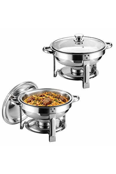 Shangxing 4.5L Stainless Steel Buffet Chafing Dish (includes lid, water pan, ...