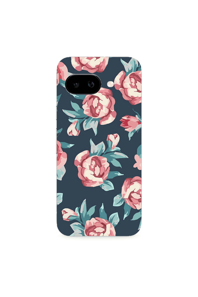 Other Google PIXEL 9A Purple roses Transparent Silicone TPU Θήκη