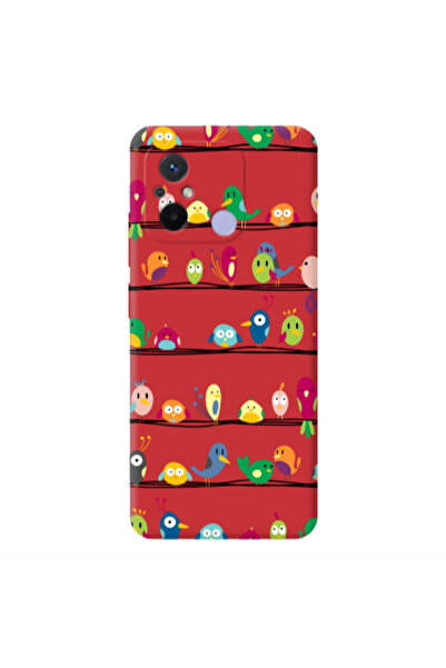 Other Xiaomi Redmi 12C birds Red Colored Silicone TPU Θήκη