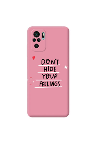 Other Xiaomi Redmi Note 10S Dont Hide Your Feelings Pink Colored Silicone TPU...