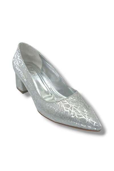 C shoes C-Shoes Lh1000-26 Silvery Mirrored Thick Heeled Women's Shoes (6cm) 4...
