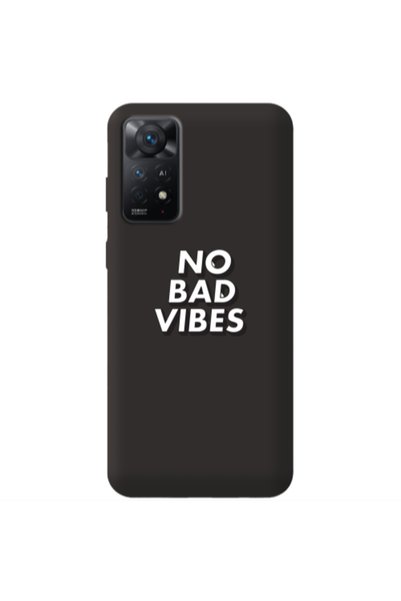 Other Xiaomi Redmi Note 11 4G No bad vibes Black Colored Silicone TPU Θήκη