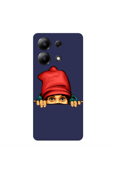 Other Xiaomi Redmi Note 13 4G Hidden Girl Dark blue Colored Silicone TPU Θήκη