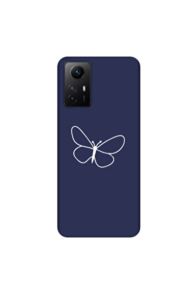 Other Xiaomi Redmi Note 12s butterfly Dark blue Colored Silicone TPU Θήκη