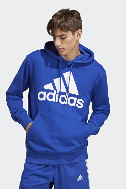 adidas IC9366-E adidas M Bl Ft Hd Erkek Sweatshirt Mavi