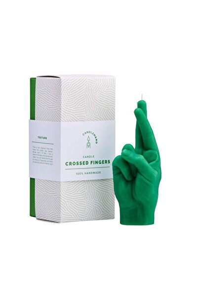 CANDLEHAND Lumânare decorativă cu degete încrucișate, - verde