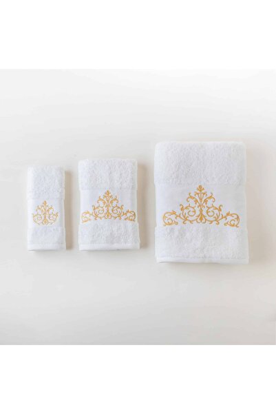 Orange Bed & Bath AVANTI | 100% Cotton Embroidered 3-Piece Towel Set