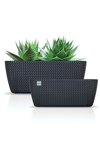 EDANTI Jardinieră de grădină 29,7/39,7 cm Set pentru terasă, grădină, casă An...