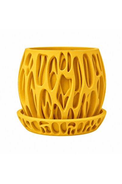 PrintForge Vaza Reef, PrintForge®, printata 3D, 14x14x13 cm, fabricata din PL...