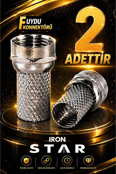 IRONSTAR 2 ADET F uydu konnektörü / RG6 F konnektör / çanak anten bağlantı / ...