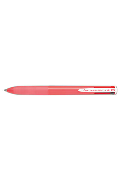 Pilot Pix cu gel Super Grip G 4 culori 1 mm cu mecanism click roz