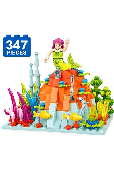 Minibric Set de Constructie Piese Tip Blocuri Construit 347 Piese Secret Cora...