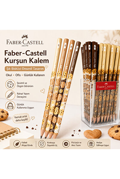 Faber Castell Faber-Castell 6 Adet Kurşun Kalem Seti 2B Sevimli Ayıcık Desenl...