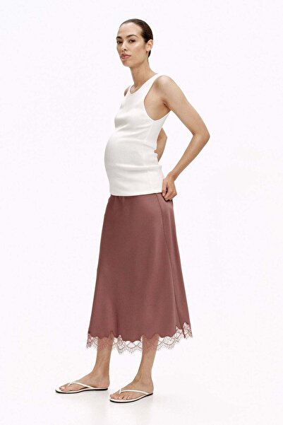 H&M MAMA Lace-trimmed slip skirt