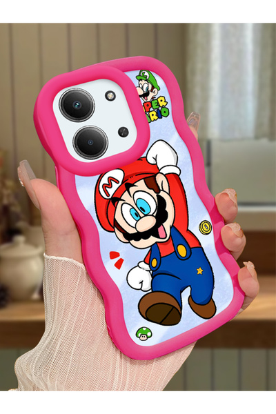 Hontinga Redmi 15C 5G Uyumlu Kılıf kamera koruyucu Kırmızı Silikon Couple Tel...
