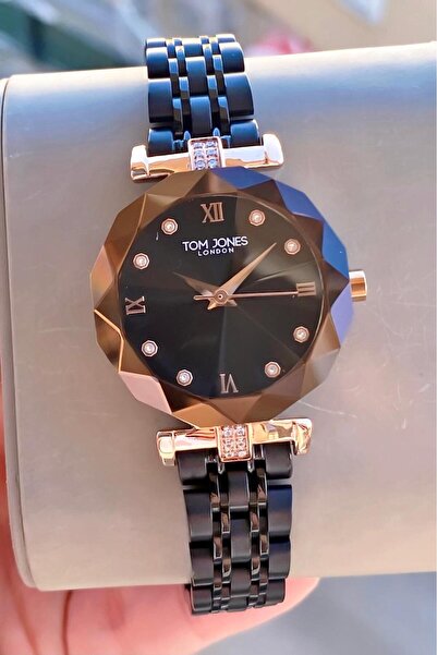 Tom Jones London Women's Watch Black Rose Color Original Steel 3Atm Waterproo...