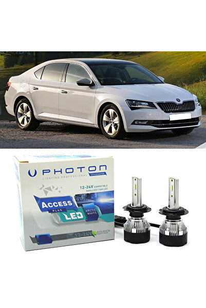 Photon Skoda Superb 3 Led Xenon Sis Farı Ampulü H8 Access Yeni Seri Beyaz 2015+