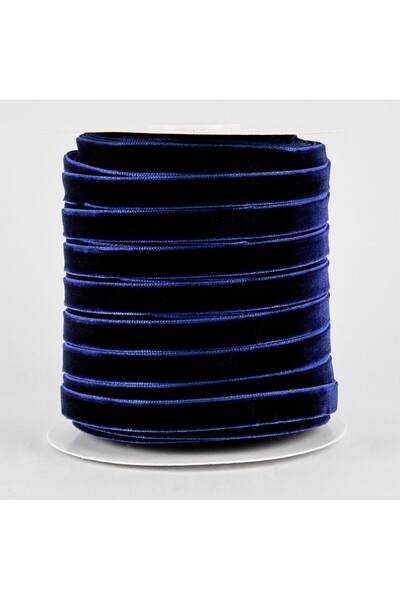 OEM Banda de Velur Catifea Albastru 1 cm/45,72 m