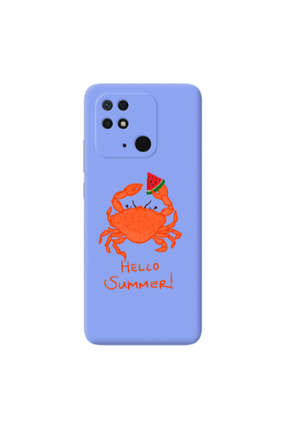 Other Xiaomi Redmi 10C Hello Summer! Light Purple Colored Silicone TPU Θήκη