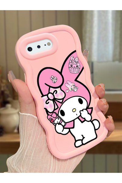 Hontinga iPhone 8 Plus Uyumlu Kılıf kamera koruyucu Pembe Silikon Couple Tele...