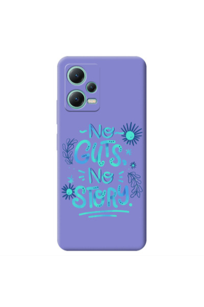 Other Xiaomi Redmi Note 12 Pro 5G No guts no story Purple Colored Silicone TP...