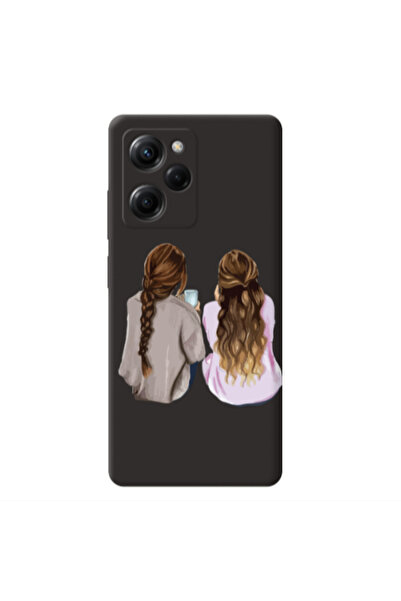 Other Xiaomi Poco X5 Pro Friends Black Colored Silicone TPU Θήκη