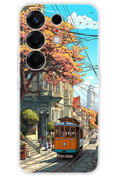 TECNO Camon 50 ULTRA (CN7c) Uyumlu Kılıf Desen Baskılı Silikon Tramvay STK:64...