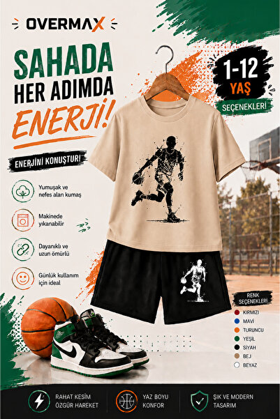 OVERMAX Top Süren Adam Printed Children's Set – T-Shirt & Shorts 2-Piece Comb...