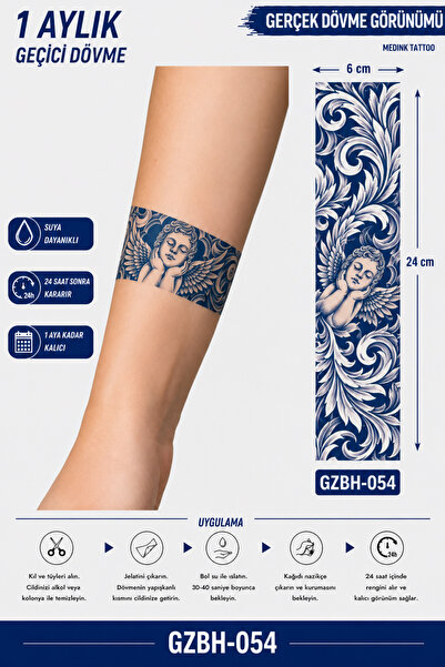 medink tattoo 1 Ay Kalıcı Sonradan Kararan Şerit model geçici dövme tattoo st...