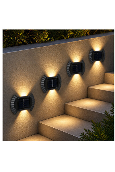 OEM Set 4 Lampi Solare cu senzor cu lumina bidirectionala, rezistenta la apa