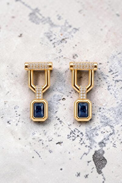 Bo Takı ve Aksesuar Vintage Navy Blue with Stones