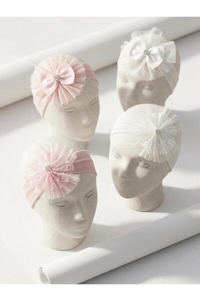 Bebila Baby Baby Girl Bandana Set of 4 Elasticized Mevlütlük Photo Shoot