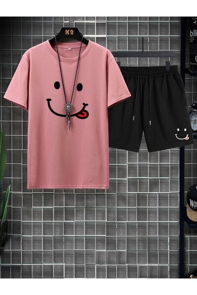 PENTHİLUS Unisex Oversize Shorts Set Short Sleeve T-Shirt Comfortable Fit Sum...