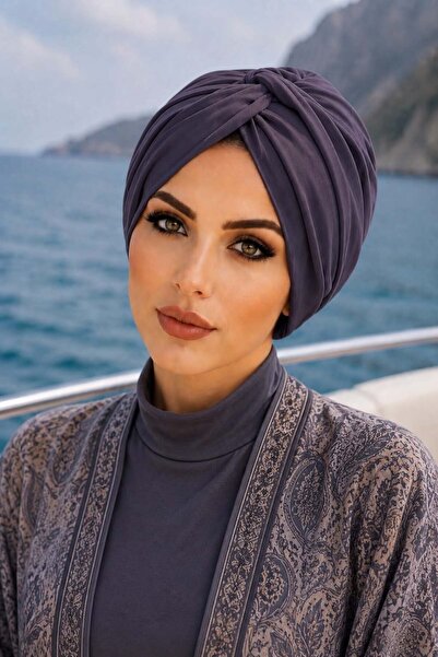 Aişe tesettür Anthracite Burgu Ready Sea - Pool Cap