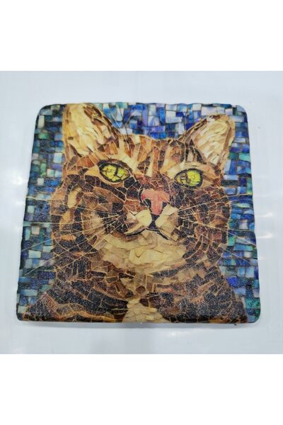 Şeker Portakalım Decorative Figured Special Size 20X20X1 cm Natural Stone Bat...