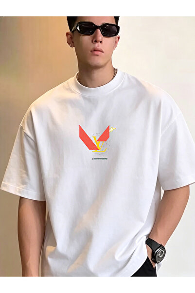 SAUDI Men and Women's 100% Cotton T-Shirt - Oversized Crew Neck Short Sleeve ...